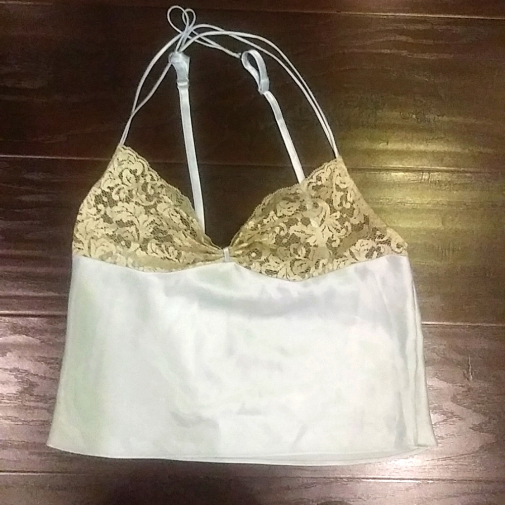 Y2K Victoria's Secret real silk and lace spagetti strap top and pants